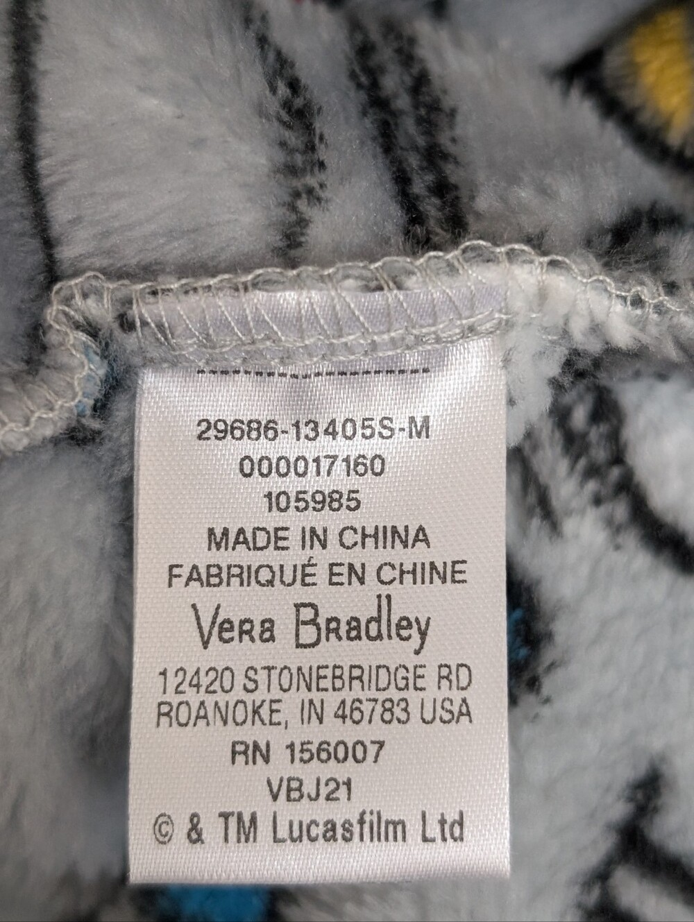 Vera Bradley X Star wars Small/Medium Bathrobe Far Far Away Fleece Hooded *Read - Picture 8 of 10